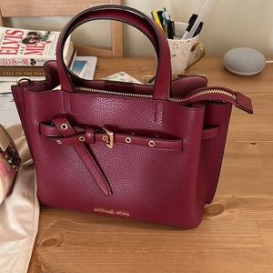 Burgundy Micheal Kors small Satchel
